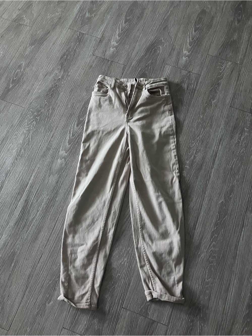 High rise tan jean